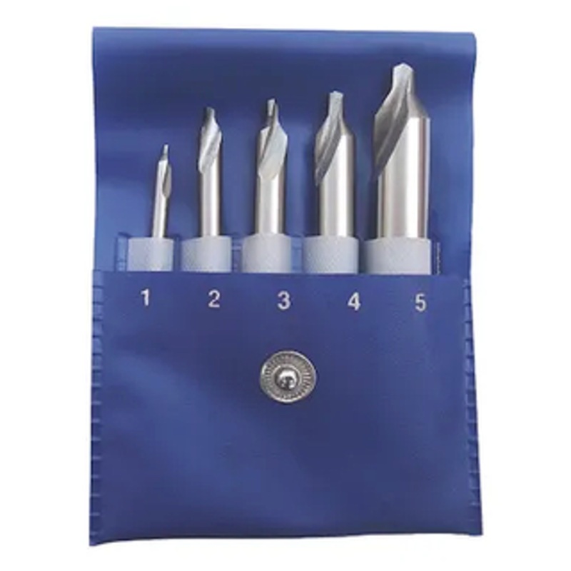 Precise 5 Piece H.S.S. Combined Drill & Countersink Set – Sizes #1, #2, #3, #4, #5