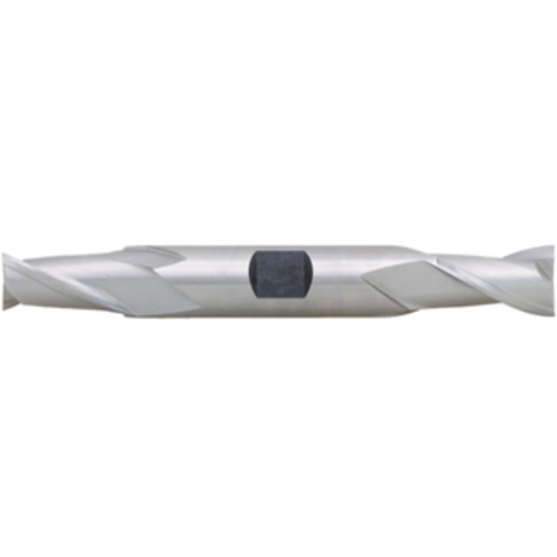 Precise 2 Flute M42 8% Cobalt Double End Mill, 15/32 Size, 1/2 Shank Diameter, 13/16 Length of Cut, 3-3/4 Overall Length
