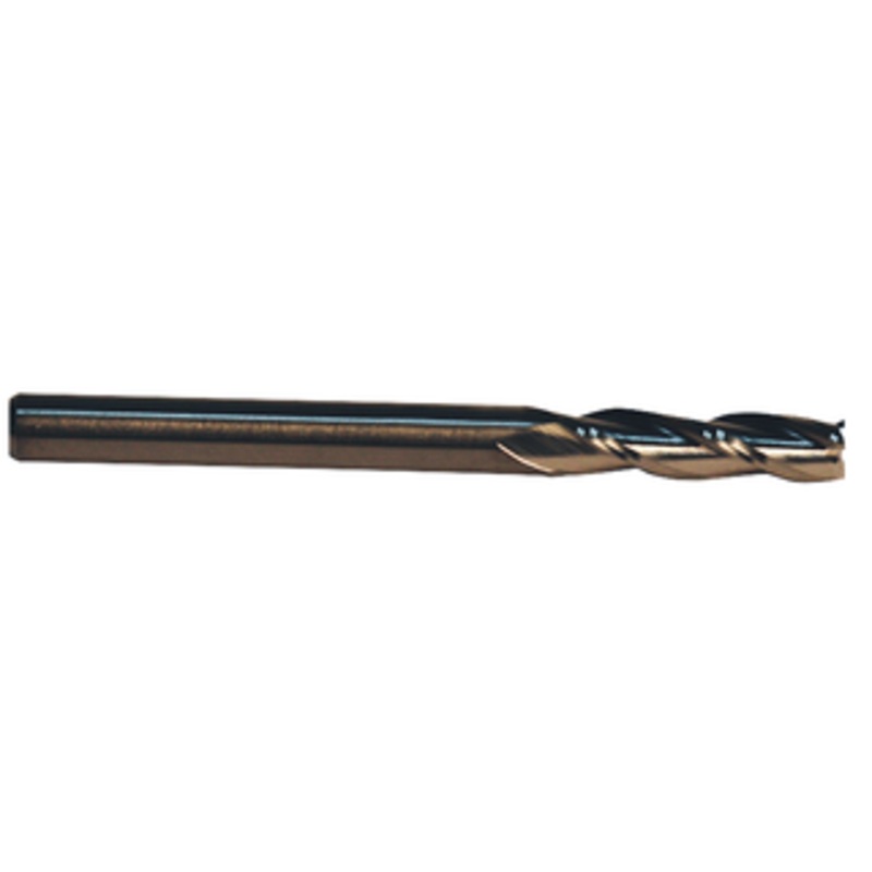 Rushmore USA 3 Flute Micrograin Solid Carbide Single End Mill, 1/8 Size, 1/8 Shank Dia., 1/2 Length of Cut, 1-1/2 Overall Length