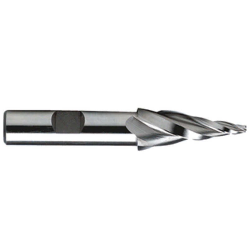 Precise 3 Flute Tapered 1/2 Per Side End Mill, A3 Tool, 3/32 Tip, 3/4 Length of Cut, 3/8 Shank Diameter, 2-1/2 Overall Length