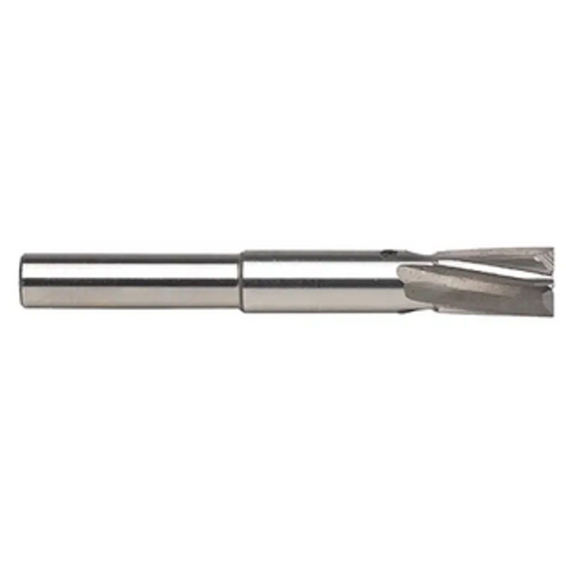 Precise 4 Flute 1/4 Straight Shank H.S.S. Aircraft Counterbore (Short Series) 1/4 Size, 1 Shank Length, 2-3/8 O.A.L., 3/32 Pilot Hole Dia.