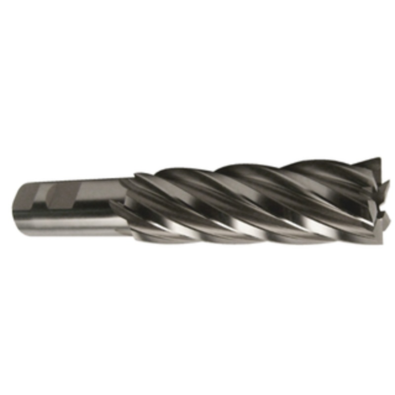 Precise 6 Flute D3 H.S.S. Long Length Non-Center Cut Finishing End Mill, 1-1/2 Size, 1 Shank Diameter, 4 Length of Cut, 6-1/2 OAL
