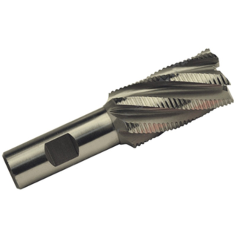 Precise 6 Flute M42 8% Cobalt Roughing Single End Mill, 1-1/2 Size, 1-1/4 Shank Dia.