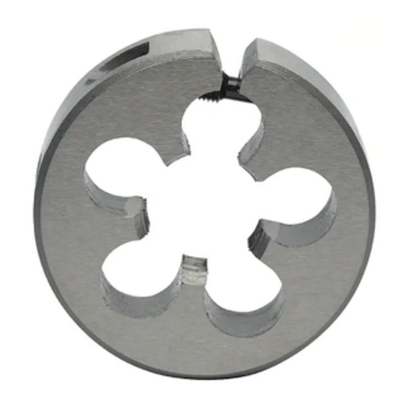 Precise Left Hand H.S.S. Adjustable Round Split Die, #4-40 Thread Size, 40 T.P.I., 13/16 O.D.