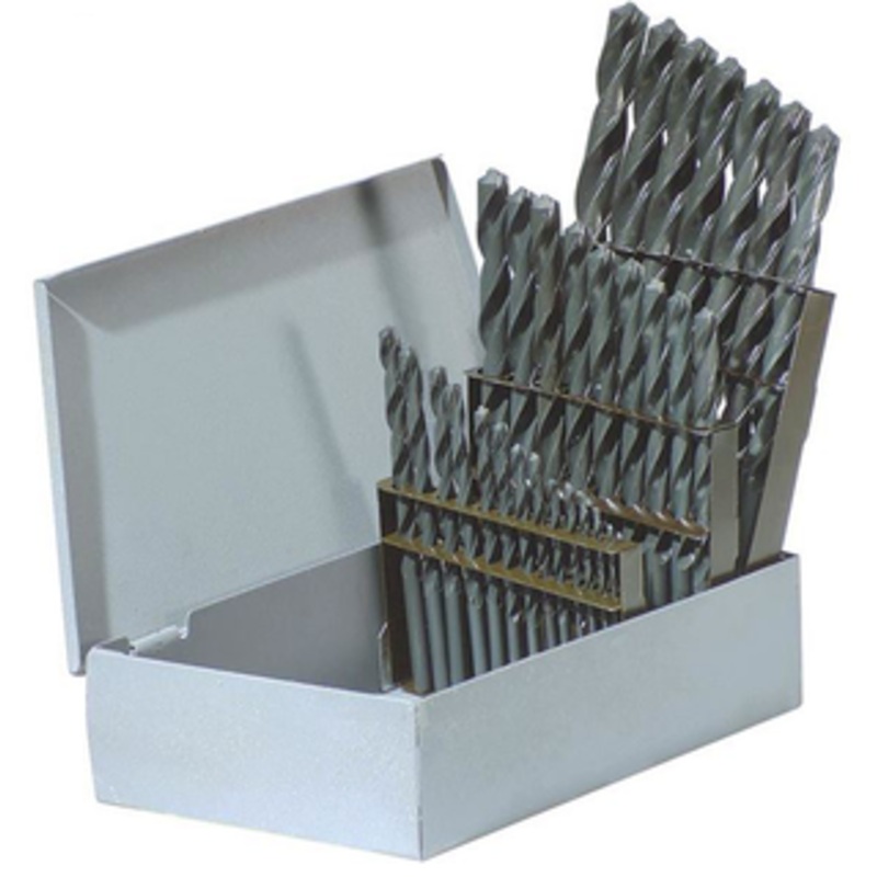Rushmore USA 115 Piece TiALN Coated 3 In 1 Jobbers Length Twist 118 Point Drill Set A3789-TIALN