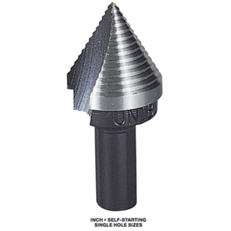 Irwin UNIBIT HSS Inch Self-Starting Single Hole Step Drill, Size 7/8