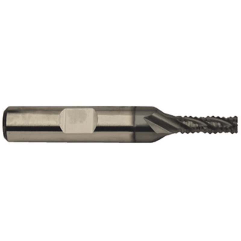 Niagara Cutter 4 Flute M42 8% Cobalt TiCN Coated Coarse Pitch Single End Mill, 5/16 Size, 3/8 Shank Diameter, 3/4 Flute Length, 2-1/2 Overall Length